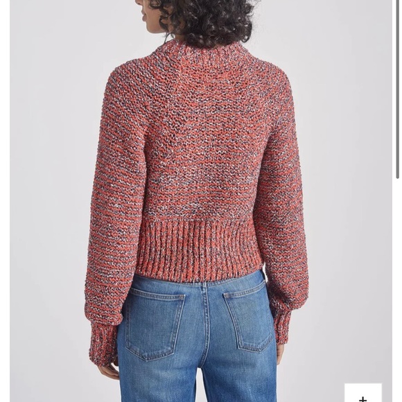 NEW Current/Elliott The Moonshine Mock Neck Chunky Knit Pullover Jumper Sweater - Picture 5 of 12